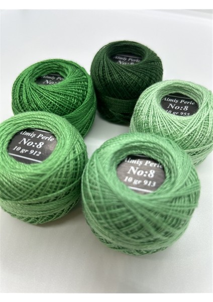 Almiş Perle Etamin- Kanaviçe 5'li Iplik Seti (10 Gr- No: 8) indirimleri