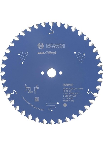 2608644035 Dairesel Testere Bıçağı Expert For Wood, Mavi, 2608644036, 0 Watts, 0 Volts