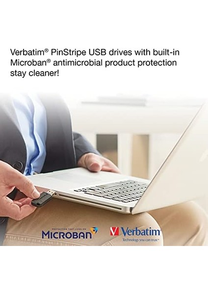 Store&apos;n&apos;go USB 2.0 Drive 128GB Pinstripe Black