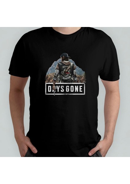 Days Gone %100 Pamuklu Bisiklet Yaka T-Shirt Model - 1
