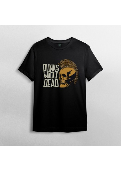Punk's Not Dead Unisex %100 Pamuklu Bisiklet Yaka T-Shirt Model 1 fiyatları