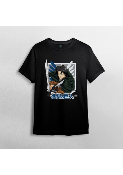 Attack On Titan Captain Levi Ackerman %100 Pamuklu Bisiklet Yaka T-Shirt Model - 1 fiyatları