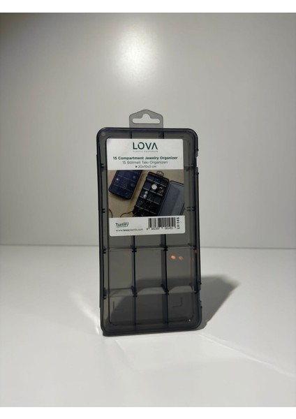 15 Bölmeli Çok Amaçlı Makyaj ve Takı Organizeri, Antrasit Renk indirimleri