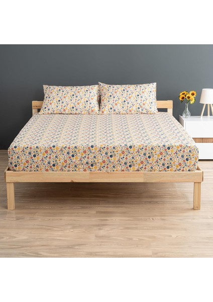 | Liberty |%100 Pamuklu Tek Kişilik 100 x 200 Lastikli Çarşaf Seti Sarı
