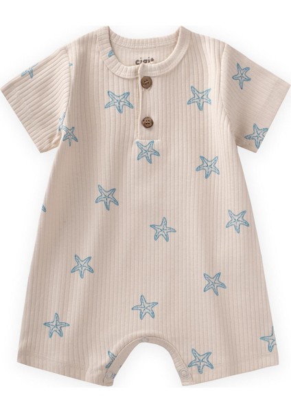 Desenli Fitilli Tulum 0-3 Yaş Mavi Deniz Yıldızı