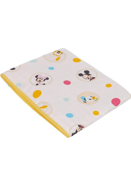 Mickey Lisanslı Karakter BASKILI%100 Pamuk Bebek Battaniye, Çok Renkli, 90X110 cm