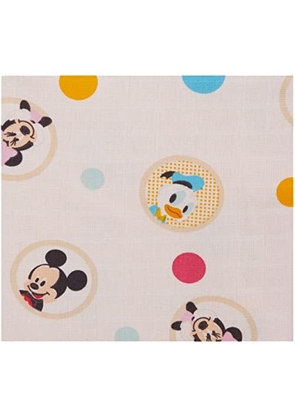 Mickey Lisanslı Karakter BASKILI%100 Pamuk Bebek Battaniye, Çok Renkli, 90X110 cm