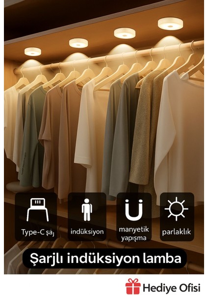 Kablosuz Hareket Sensörlü LED Gece Lambası, Enerji Tasarruflu ve Şık Tasarım fiyatları