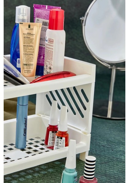 İki Katlı Çok Amaçlı Düzenleyici, Beyaz, Şık ve Pratik Organizer modelleri