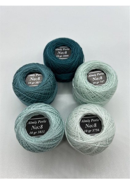 Almiş Perle Etamin- Kanaviçe 5'li Iplik Seti (10 Gr- No: 8) indirimleri