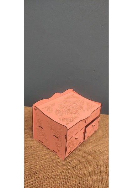 Pembe Ahşap 4 Bölmeli Şık Takı Saklama Kutusu indirimleri