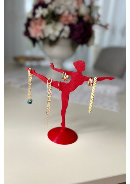 Kırmızı Balerin Takı Düzenleyici, Kolye, Küpe ve Yüzük Askılığı fiyatları