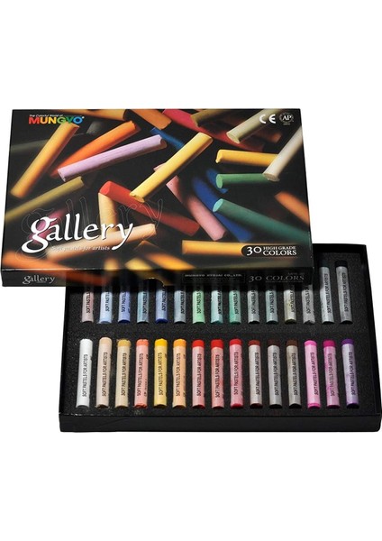 30 Lu Artist Seri Yuvarlak Toz Pastel Karton Kutu