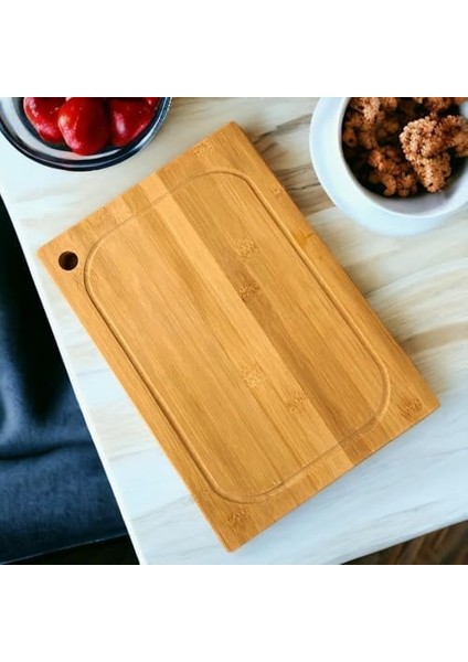 Bambu Kesme Tahtası Antibakteriel Yıkanabilir Doğrama Tahtası Dikdörtgen 32X22 cm Orta Boy fiyatları
