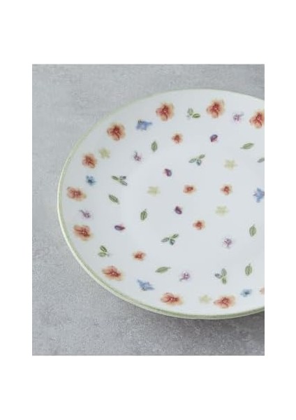 Home Lilyum Porselen 6&apos;lı Pasta Seti 21 cm Renkli