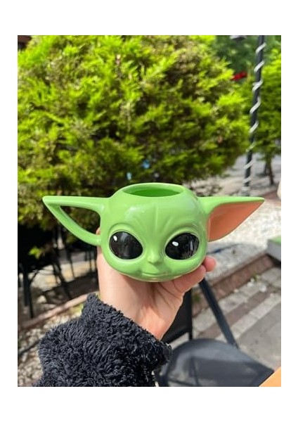 Sevimli 3D Baby Yoda Seramik Özel Kupa Yoda Kupa 300 ml fiyatları