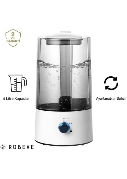 Ultrasonik Hava Nemlendirici 4 Litre Hava Nemlendirici Buhar Makinesi Aroma Difüzörü 4l Nemlendirici - Otomatik Kapanma modelleri