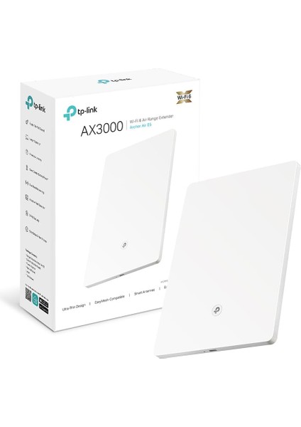 Archer Air R5, AX3000 Dual-Band Wi-Fi 6 Air Router&menzil Genişletici, Gigabit Port, Ultra Ince Tasarım, Easymesh Destekli, Xbox/ps/steam Için Ideal, Homeshield, Esnek Kurulum Seçenekleri