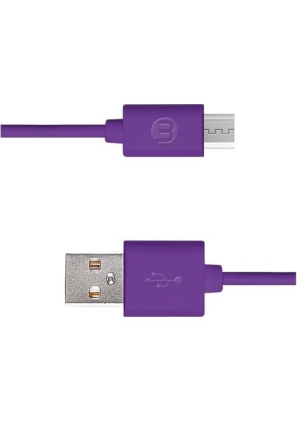 Usb-A - Micro USB Kablosu Mor