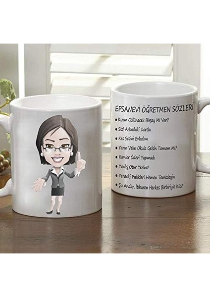 Öğretmen Sözleri Kupa Bardak