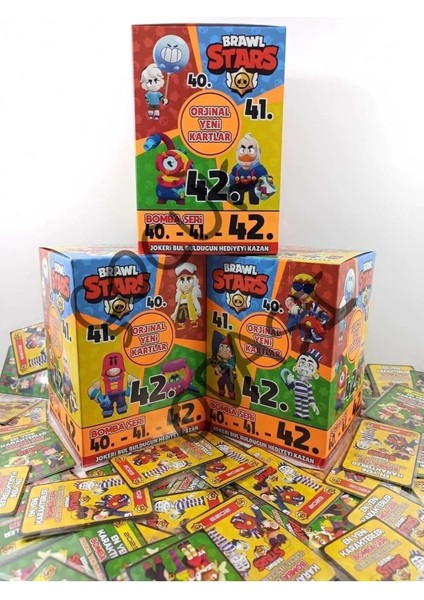 Winky Brawl Star Bomba Seri Oyun Kartı 25 Paket 50 Kart 40-41-42. Seri