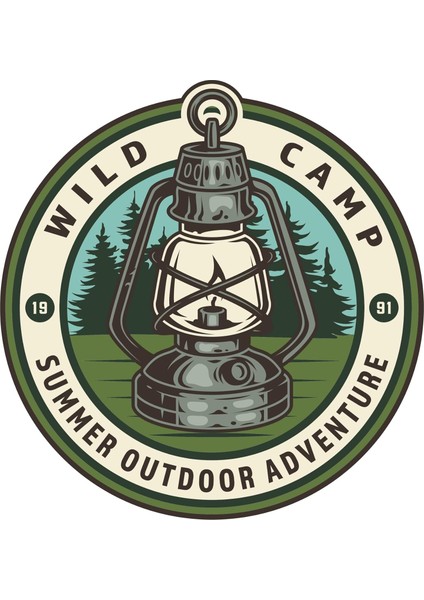 Aksesuar Off Road Camping Adventure Kamp Fener Off Road Sticker 14 x 13,5 cm