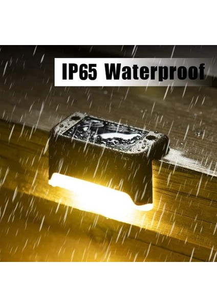 2 Adet LED Solar Güneş Enerjili, Merdiven, Veranda, Bahçe, Balkon ve Çit Lambası, Köşebent, Su Geçirmez Water Proof Solar Lamba Gün Işığı, Güneş Enerjili Aydınlatma modelleri