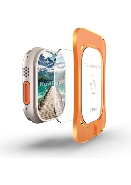 [ultra 2/1 49MM Için Takma Aparatlı Cam] Apple Watch Ultra 49MM Için Ekran Koruyucu Kırılmaz Cam Yüksek Hassasiyetli Apple Watch Ultra 2/1 49MM ile Uyumludur (Apple Watch Ultra 2/1 49MM)