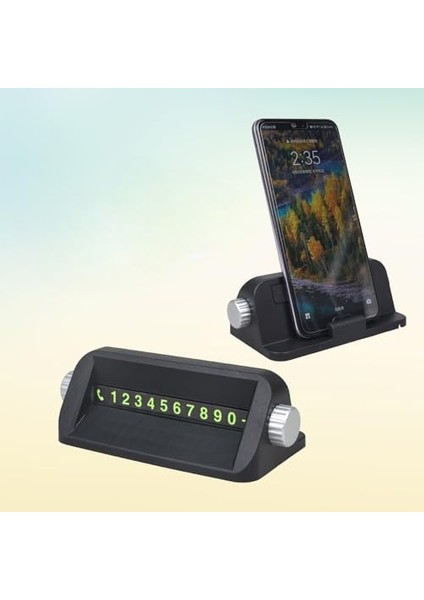 Trend Araç Içi Telefon Numara/numaratör Araç Park Telefonu Premium Numaratör Çift Taraflı 2 Numara Hazneli Parkmatik/telefon Tutucu
