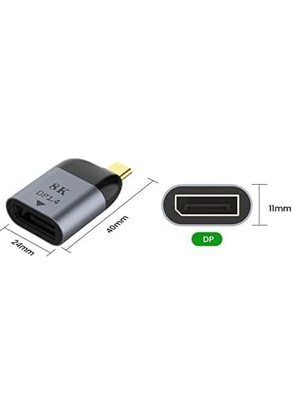 Type-C To Displayport Çevirici USB C To Displayport Macbook Uyumlu Type-C To Displayport Adaptör Notebook Uyumlu Dönüştürücü Adaptör S1721 fiyatları