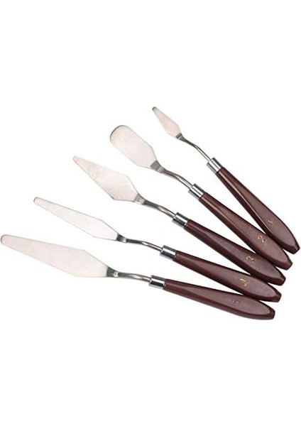 5 Parça Palet Bıçağı Boyama Araçları, Yağlıboya Karıştırma Kazıyıcı, Paslanmaz Çelik Boyama Bıçak Seti, Boya Sanatı Renk Karıştırma Için Plastik Saplı Sanat Spatula Bıçakları fiyatları