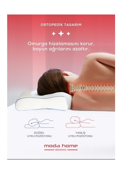 Home Bedding Visco Çift Boyun Destekli Yastık fiyatları