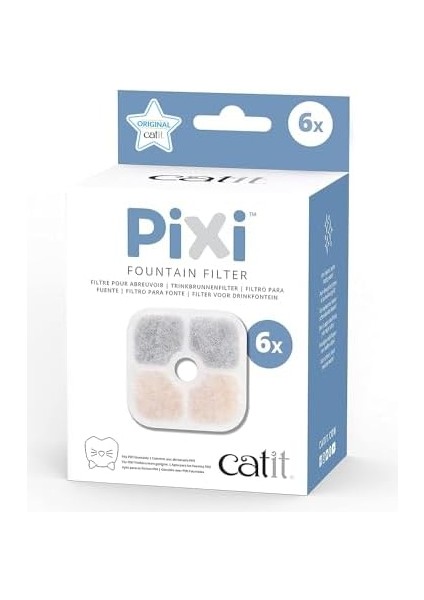 43722 Pixi Yedek Filtre, Catit Pixi Su Çeşmesi Için Içme Çeşmesi Filtresi, 6&apos;lı Paket fiyatları