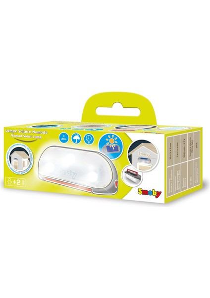 810910, Güneş Panelli, Şarj Edilebilir Pil ve Şarj Edilebilir Bir Lamba, Smoby Oyun Evleri Ile Uyumlu, 15 cm