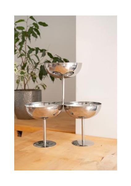 & Stone Metal Yüksek Ayaklı 13 cm Çerez Sunum Kadehi fiyatları