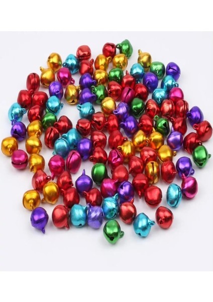 12 mm Karişik Renk Kulplu Zil,çan,çıngırak,metal Amigurumi Zili,takı Aksesuar Yapımı (100)