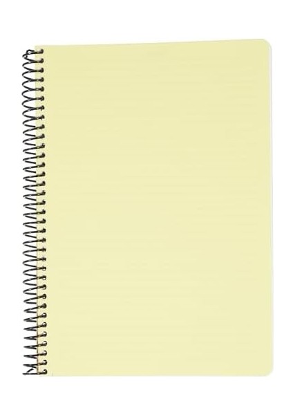 Infinity Pastel Serisi, A4, 5 Konulu (4 Kareli, 1 Çizgili) 150 Yaprak Pp Kapaklı Spiralli Defter, Sarı