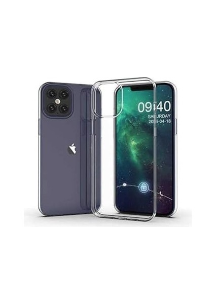 Apple Ile Uyumlu Iphone 12 Pro Max Kılıf Süper Silikon Kapak, Renksiz