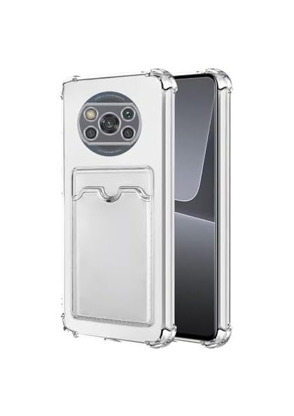 Xiaomi Poco X3 Ile Uyumlu Kartlıklı, Darbeye Dayanıklı (Shockproof) Şeffaf Kılıfı modelleri