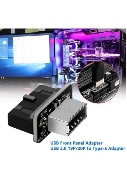 Type-E To USB 3.0 19 Pin Anakart Dişi Erkek Çevirici Dönüştürücü Adaptör 5209 modelleri