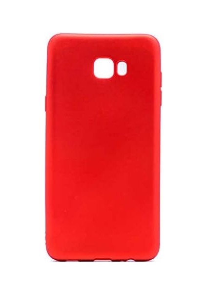 Galaxy C9 Pro Uyumlu Mat Yumuşak Silikon Kılıf (Kırmızı)