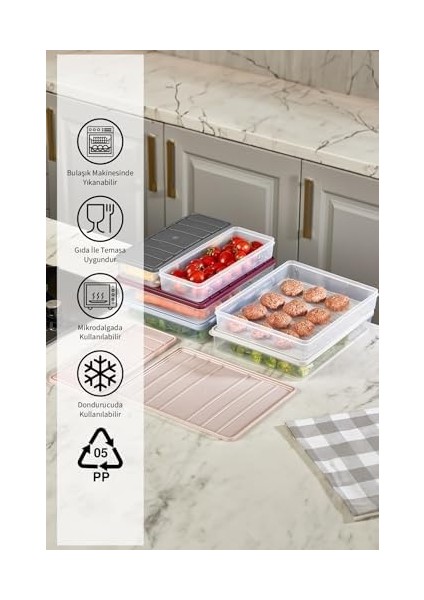 Home - Nora 2&apos;li 1.2 Litre Küçük Boy Açık Gri Saklama Kabı modelleri