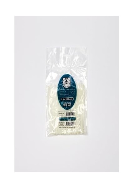 2,5X150 Beyaz Kablo Bağı & Plastik Kelepçe & Cırt Kelepçe 100 Adet (Paket) fiyatları