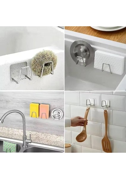 Home 2 Adet Metal Bulaşık Sungeri Askısı, Eviye Lavabo Içi Bulaşık Sungeri Askısı, Çok Amaçlı Kanca, Paslanmaz Çelik, Mutfakta Düzen Sağlayıcı, Dayanıklı ve Şık Tasarım fiyatları