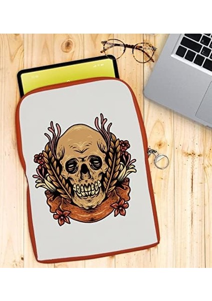 Gift Kurukafa Tasarımlı Taşınabilir Koruyucu Tablet Kılıfı & Organizer Çanta, Turuncu fiyatları