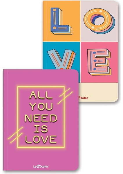 Color Sevgili Defter Seti 2 Li Aşk