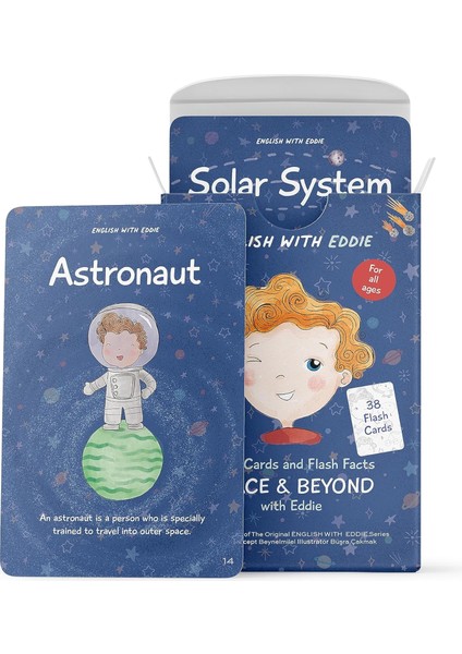 With Eddie Flash Cards And Flash Facts Space & Beyond With Eddie 57393340 (Çocuk Sürümü)