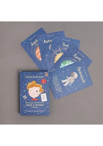 With Eddie Flash Cards And Flash Facts Space & Beyond With Eddie 57393340 (Çocuk Sürümü)