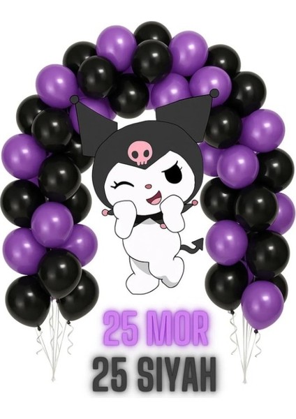 25 Adet Siyah, 25 Adet Mor Balon fiyatları