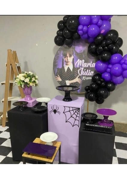 25 Adet Siyah, 25 Adet Mor Balon modelleri